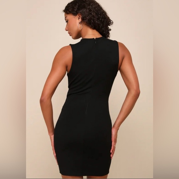 Lulu's Black Sleeveless Cocktail Mini Dress NWT - Picture 2 of 8